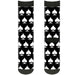 Sock Pair - Polyester - Spade Black White - CREW Socks Buckle-Down   