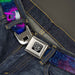 BD Wings Logo CLOSE-UP Full Color Black Silver Seatbelt Belt - Laser Eye Cats in Space Webbing Seatbelt Belts Buckle-Down   