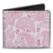Bi-Fold Wallet - Bandana Skulls White Pink Bi-Fold Wallets Buckle-Down   