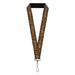 Lanyard - 1.0" - Western WHISKEY Star with Text Shadow Repeat Browns Tan Lanyards Buckle-Down   