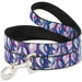 Dog Leash - Peace Mixed White/Blue/Pink Dog Leashes Buckle-Down   