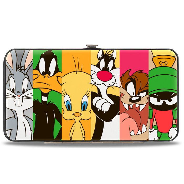 Hinged Wallet - Looney Tunes 6-Classic Character Blocks Multi Color Hinged Wallets Looney Tunes   