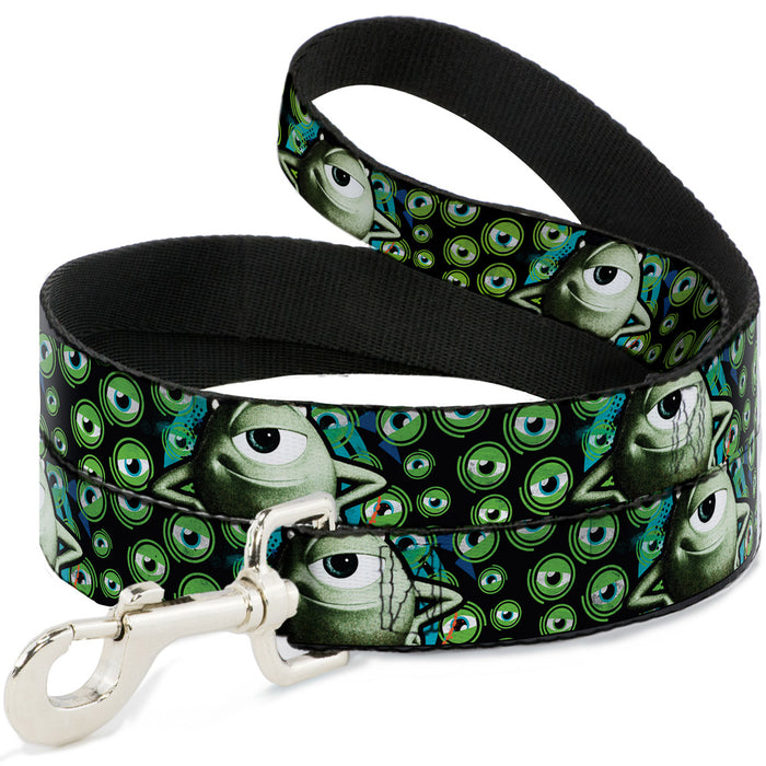 Dog Leash - Mike Poses/Eyeballs Black/Greens Dog Leashes Disney   