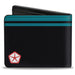Bi-Fold Wallet - MOPAR 1954-1958 Logo + Chrysler Logo Top Stripe Black Blue Red White Bi-Fold Wallets Mopar   