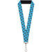 Lanyard - 1.0" - Wire Grid Baby Blue Black White Lanyards Buckle-Down   