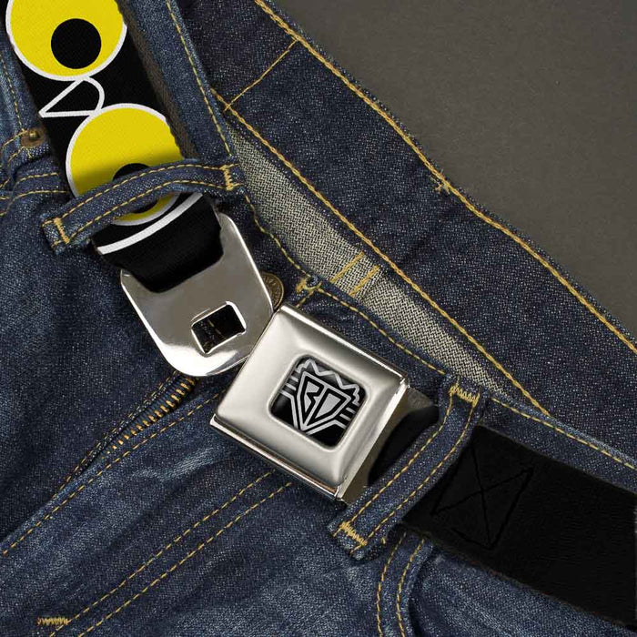 BD Wings Logo CLOSE-UP Full Color Black Silver Seatbelt Belt - Owl Eyes 3 Webbing Seatbelt Belts Buckle-Down   