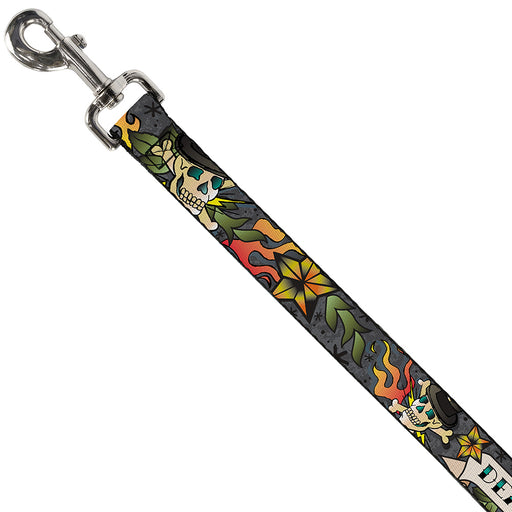 Dog Leash - Death or Glory Gray Dog Leashes Buckle-Down   