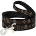 Dog Leash - Western NO GUTS NO GLORY Skull and Crossbones Browns/Gray Dog Leashes Buckle-Down   