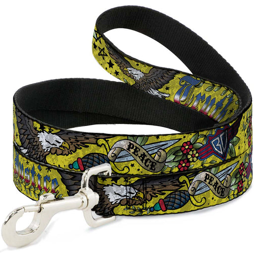Dog Leash - Truth and Justice Yellow Dog Leashes Buckle-Down   