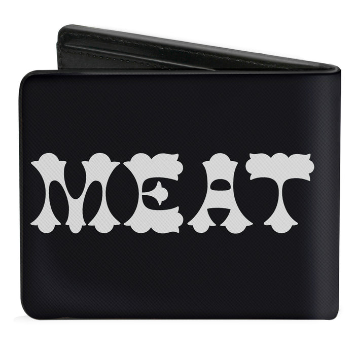 Bi-Fold Wallet - Steaks w MEAT Text Bi-Fold Wallets Buckle-Down   