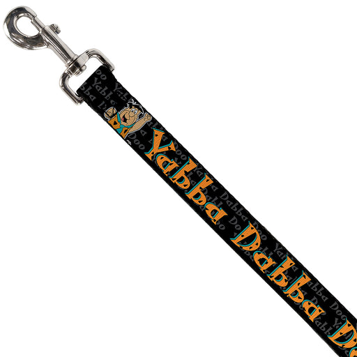 Dog Leash - Fred Face/Pose YABBA DABBA DOO Black/Gray/Orange Dog Leashes The Flintstones   