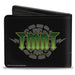 Bi-Fold Wallet - Classic TMNT Group Pose + TMNT WORLD TOUR 84 Black Green Bi-Fold Wallets Nickelodeon   