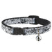 Cat Collar Breakaway - Crosses Assorted Distressed White Black Breakaway Cat Collars Buckle-Down   