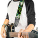Guitar Strap - Mike Poses Eyeballs Black Greens Guitar Straps Disney   