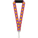 Lanyard - 1.0" - Diamond Plaid Orange Yellow Blue Purple Fuchsia Lanyards Buckle-Down   