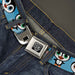 BD Wings Logo CLOSE-UP Full Color Black Silver Seatbelt Belt - Cute Penguins Blue Bubbles Webbing Seatbelt Belts Buckle-Down   