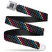 BD Wings Logo CLOSE-UP Full Color Black Silver Seatbelt Belt - Checker Stripe Black/Gray/Blue/Gold/Pink Webbing Seatbelt Belts Buckle-Down   