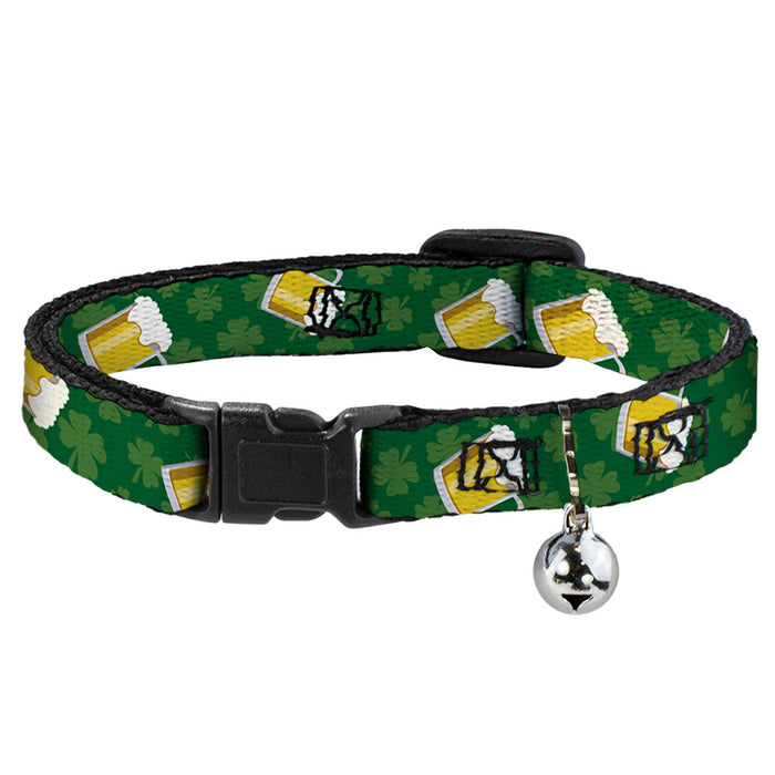 Cat Collar Breakaway - St. Pat's Clovers Beer Mugs Greens Breakaway Cat Collars Buckle-Down   