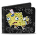 Bi-Fold Wallet - Mocking SpongeBob Pose Pose Outline Black Gray Bi-Fold Wallets Nickelodeon   