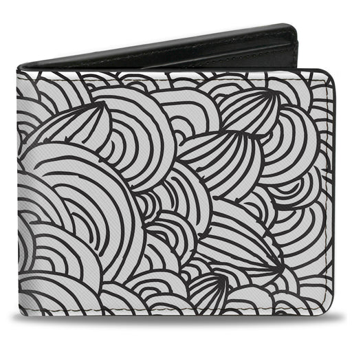 Bi-Fold Wallet - Doodle1 White Black Bi-Fold Wallets Buckle-Down   