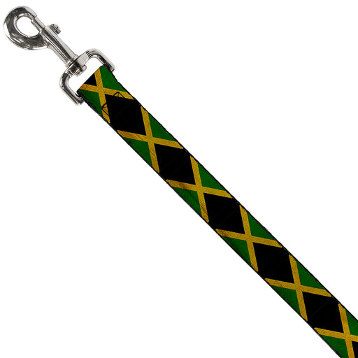 Dog Leash - Jamaica Flags Vintage Black Dog Leashes Buckle-Down   