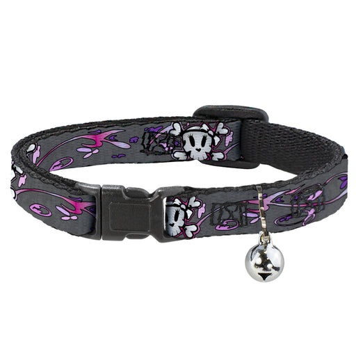 Cat Collar Breakaway - Girlie Skull Gray Breakaway Cat Collars Buckle-Down   