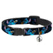 Cat Collar Breakaway - Stitch Snacking Poses Black Blue Breakaway Cat Collars Disney   
