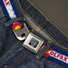 BD Wings Logo CLOSE-UP Full Color Black Silver Seatbelt Belt - COLFAX Colorado Flag Weathered Webbing Seatbelt Belts Buckle-Down   