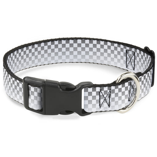 Plastic Clip Collar - Checker Black/White Fade Out Plastic Clip Collars Buckle-Down   