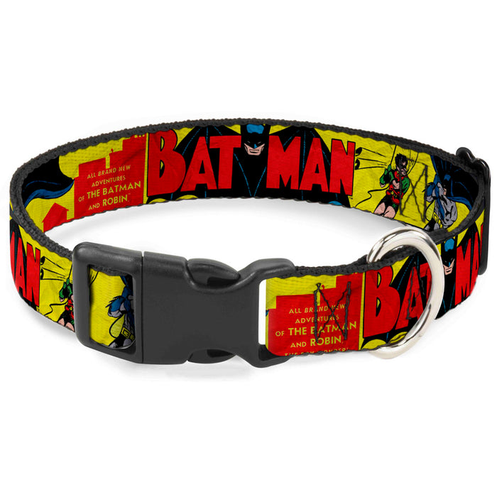 Plastic Clip Collar - Classic BATMAN Issue #1 Robin & Batman Cover Pose Yellow/Red Plastic Clip Collars DC Comics   