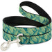 Dog Leash - Palm Leaves Stacked Pastel Greens Dog Leashes Buckle-Down   