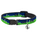 Cat Collar Breakaway - Seattle Skyline Navy Gray Green Breakaway Cat Collars Buckle-Down   