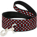 Dog Leash - Mini Hearts Black/Red/White Dog Leashes Buckle-Down   