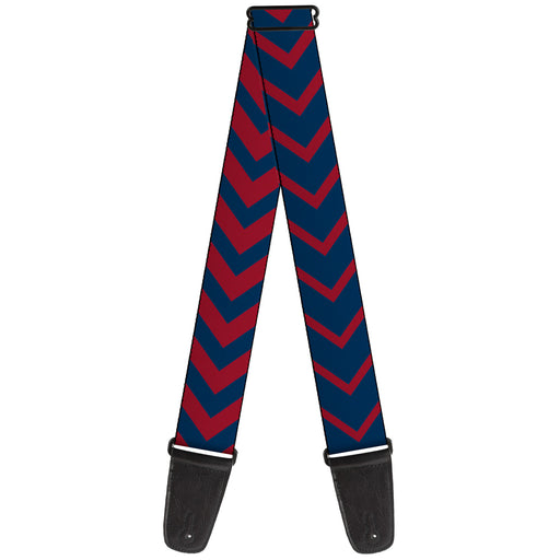 Guitar Strap - Chevron2 Red Navy Guitar Straps Buckle-Down   