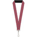 Lanyard - 1.0" - Checker Crimson Red Gray Lanyards Buckle-Down   