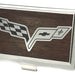 Business Card Holder - SMALL - C6 Marquetry Black Walnut Metal Business Card Holders GM General Motors   