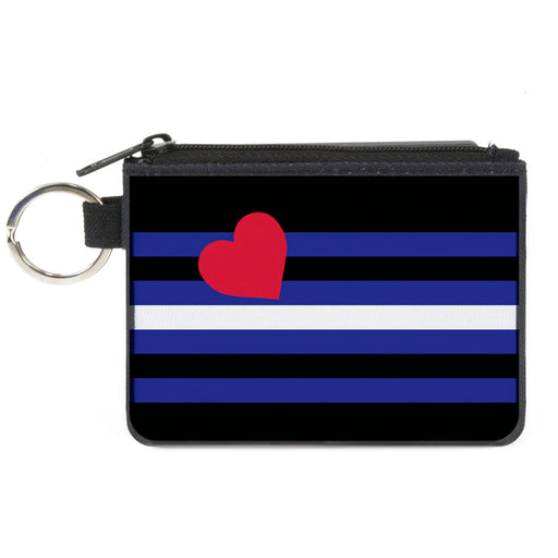 Canvas Zipper Wallet - MINI X-SMALL - Flag Leather Black Blue Red White Canvas Zipper Wallets Buckle-Down   
