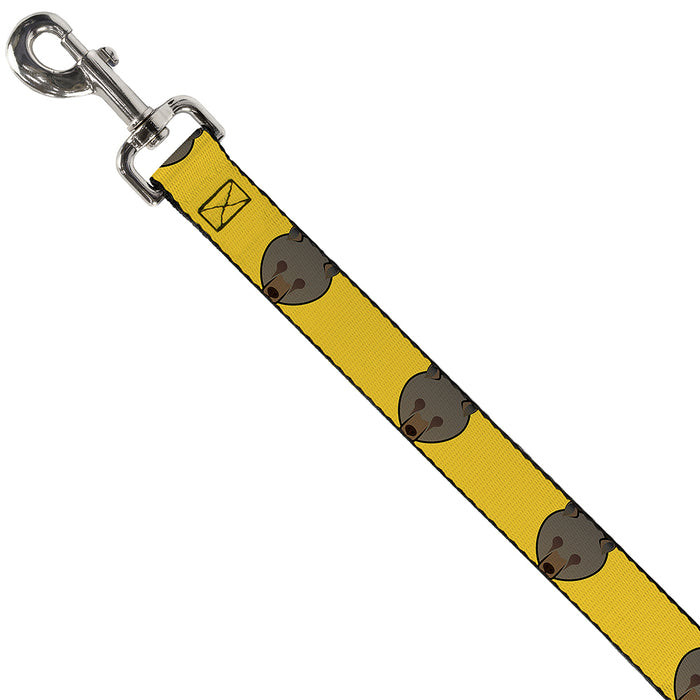 Dog Leash - Brown Bear Repeat Yellow Dog Leashes Buckle-Down   