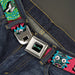 RICK AND MORTY Text Logo Full Color Black/Blue Seatbelt Belt - RICK AND MORTY Text Logo Full Color Black/Blue Webbing Seatbelt Belts Rick and Morty   