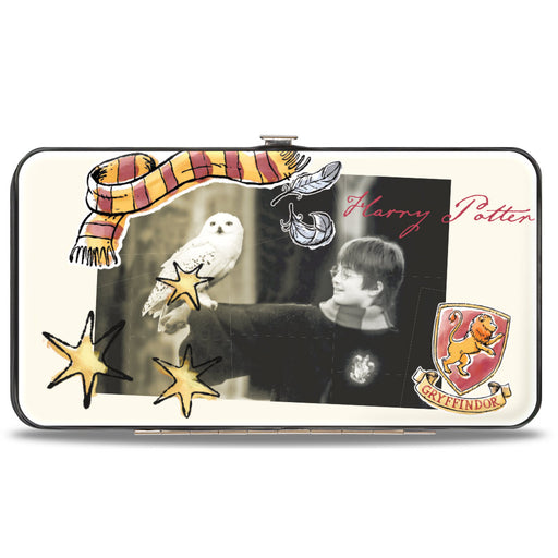 Hinged Wallet - Harry Potter and Hedwig Vivid Scene and Icons Collage Hinged Wallets The Wizarding World of Harry Potter   