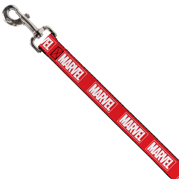 Dog Leash - MARVEL Red Brick Logo Red/White Dog Leashes Marvel Comics   