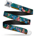 Stitch Smiling CLOSE-UP Full Color Black Seatbelt Belt - Lilo & Stitch 5-Scene Blocks Webbing Seatbelt Belts Disney   