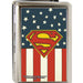 Business Card Holder - LARGE - Superman Shield Americana FCG Red White Blue Yellow Metal ID Cases DC Comics   