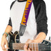 Guitar Strap - Los Angeles Solid Skyline Gold Purple Guitar Straps Buckle-Down   