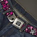 BD Wings Logo CLOSE-UP Full Color Black Silver Seatbelt Belt - Stargazer Black/Pink Webbing Seatbelt Belts Buckle-Down   