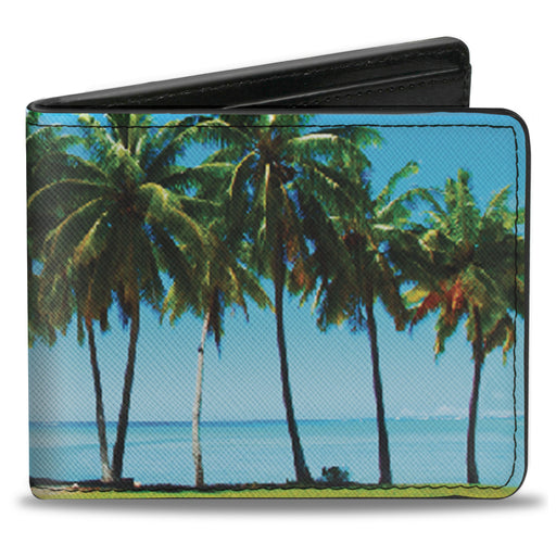 Bi-Fold Wallet - Landscape Beach Palm Trees Bi-Fold Wallets Buckle-Down   