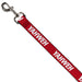 Dog Leash - YAHWEH Text Red/White Dog Leashes Buckle-Down   