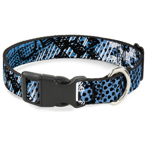Plastic Clip Collar - Grunge Gears Blue Plastic Clip Collars Buckle-Down   