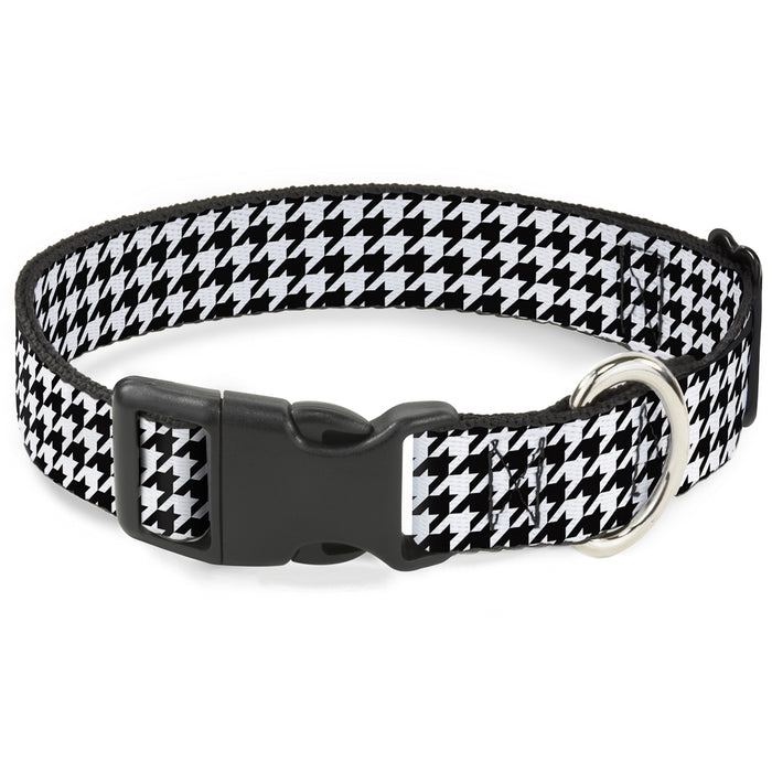 Plastic Clip Collar - Houndstooth Black/White Plastic Clip Collars Buckle-Down   