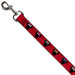 Dog Leash - Minnie Mouse Silhouette Red/Black/Polka Dot Dog Leashes Disney   
